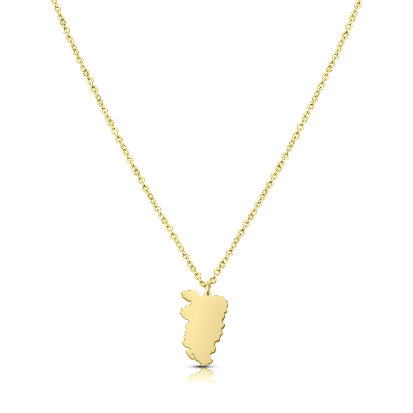 Shqipëri Landkarte 5-Anhänger Kette Damen 18K Gold | d'origine
