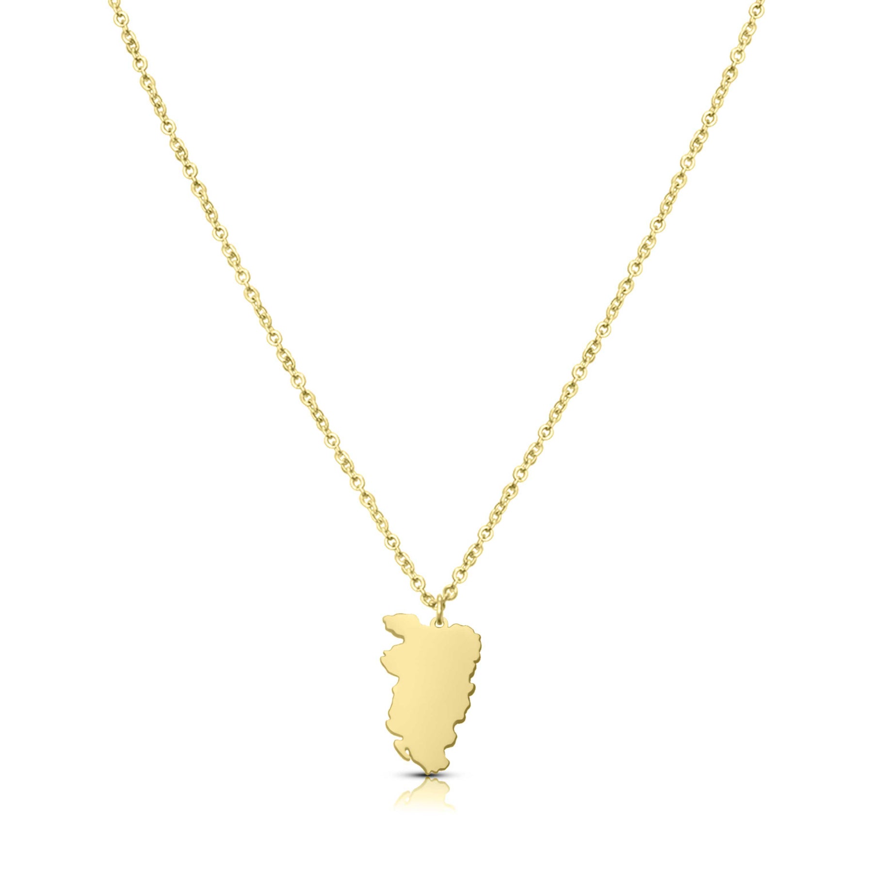 Shqipëri Landkarte 5-Anhänger Kette Damen 18K Gold | d'origine
