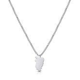 Shqipëri Map 5-Pendant Necklace Men Silver Stainless Steel | d'origine