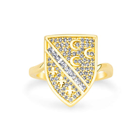 Sandžak Wappen Ring Damen Gold vergoldet | d'origine