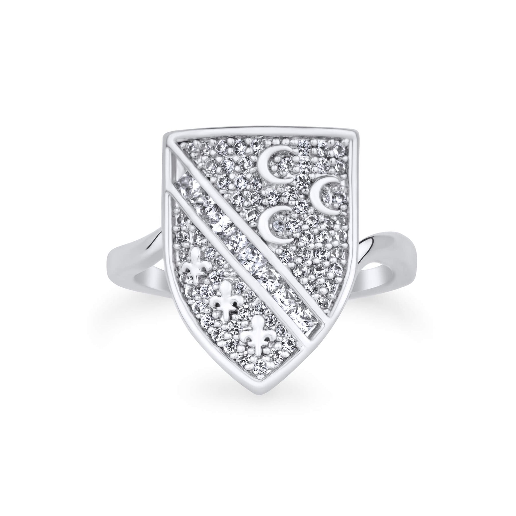 Sandžak Wappen Ring Damen Silber Edelstahl – Ljiljan Lilie