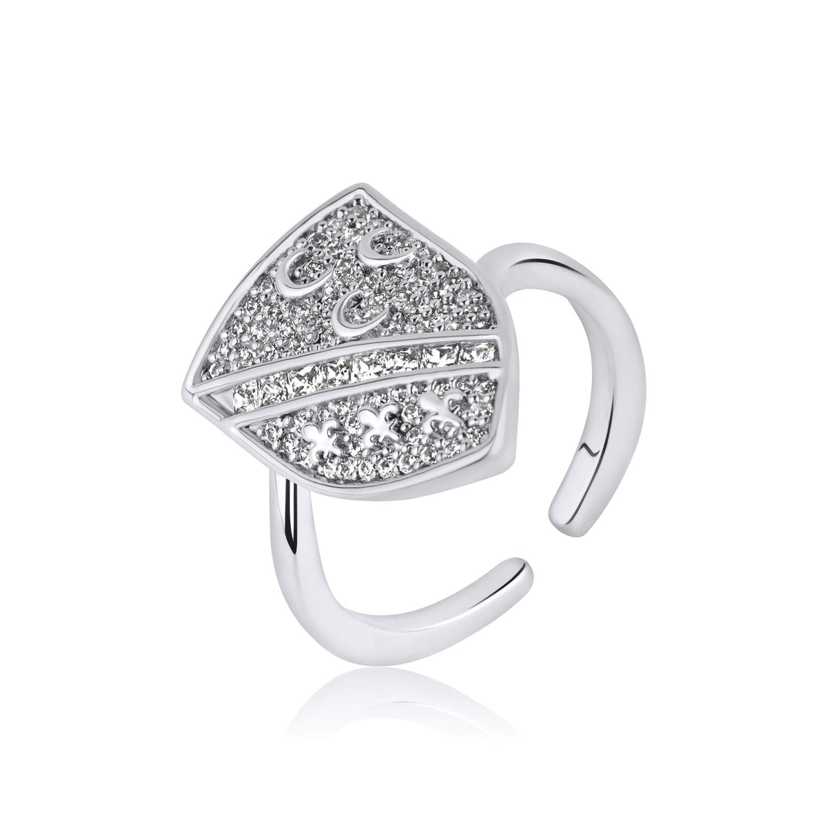 Sandžak Wappen Ring Damen Silber wasserfest | d'origine