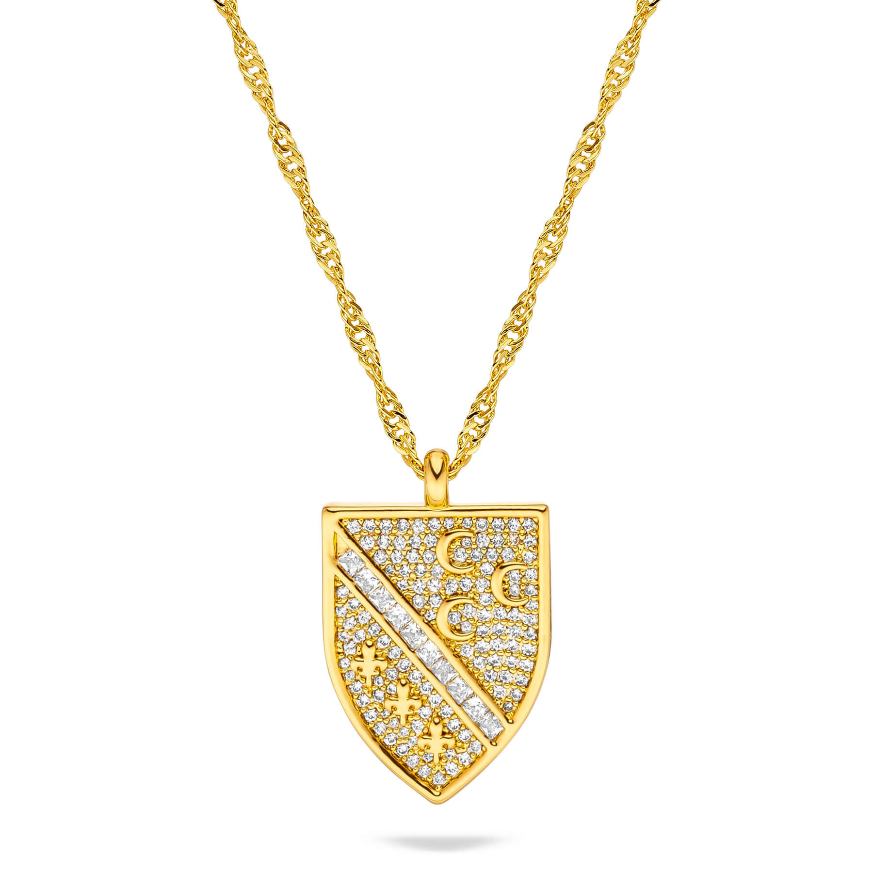 Sandžak Wappen Kette Damen Gold vergoldet | d'origine