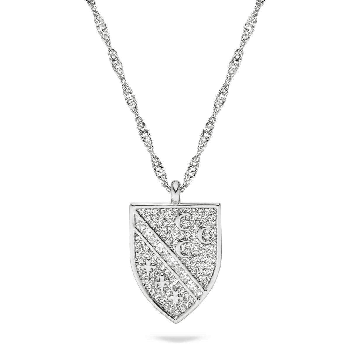 Sandžak Wappen Kette Damen Silber Edelstahl – Ljiljan Lilie