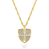 Switzerland Cross Emblem Necklace Women 18K Gold | d'origine