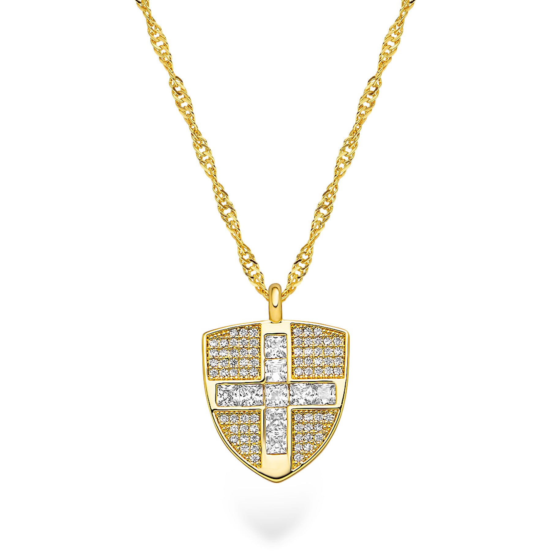 Switzerland Cross Emblem Necklace Women 18K Gold | d'origine
