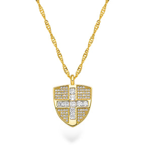 Switzerland Cross Emblem Necklace Women 18K Gold | d'origine