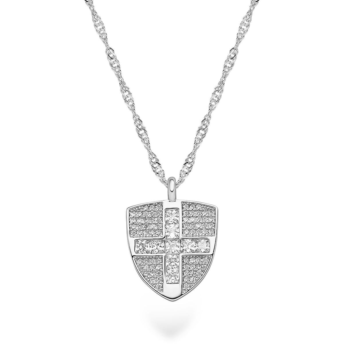 Schweiz Wappen Kette Damen Silber wasserfest | d'origine