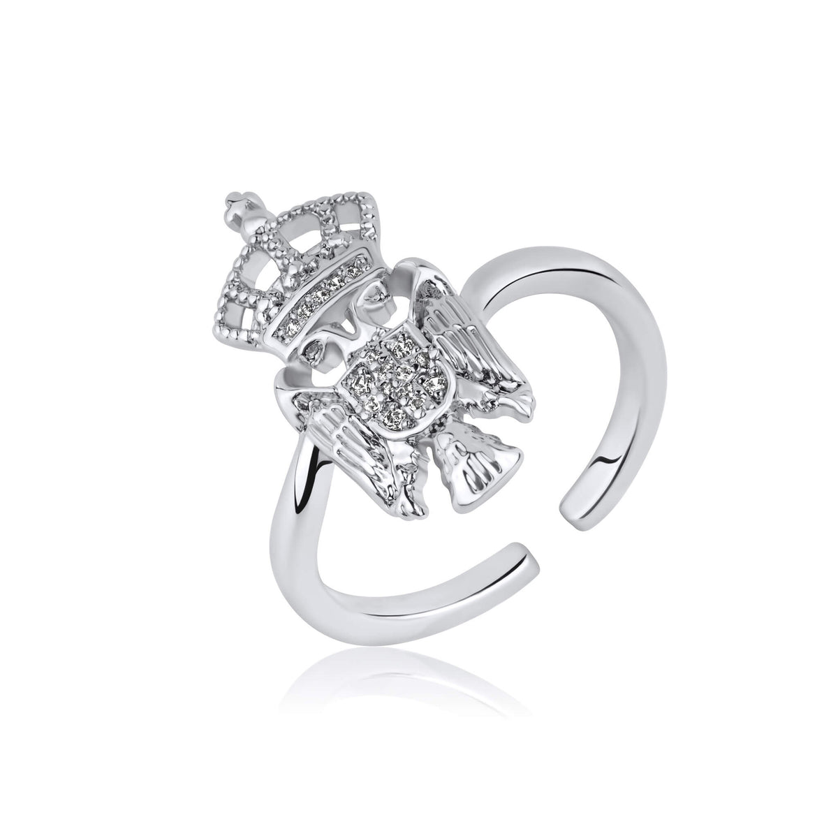 Serbien Wappen Ring Damen Silber wasserfest | d'origine