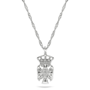 Serbia Emblem Necklace Women Silver Stainless Steel – Eagle