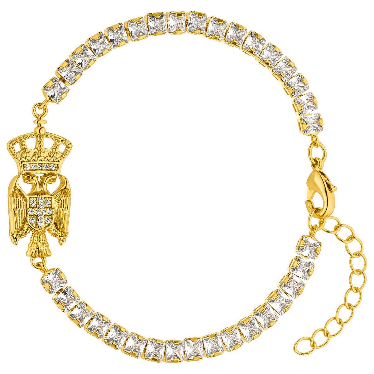 Serbien Adler Wappen Armband Damen 18K Gold | d'origine