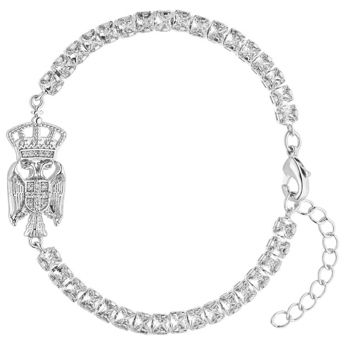 Serbien Wappen Armband Damen Silber wasserfest | d'origine