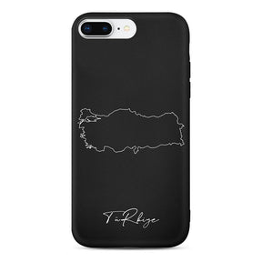 Türkei Handyhülle für iPhone 7 Plus und 8 Plus – Rückseite mit Landkarte und Schriftzug