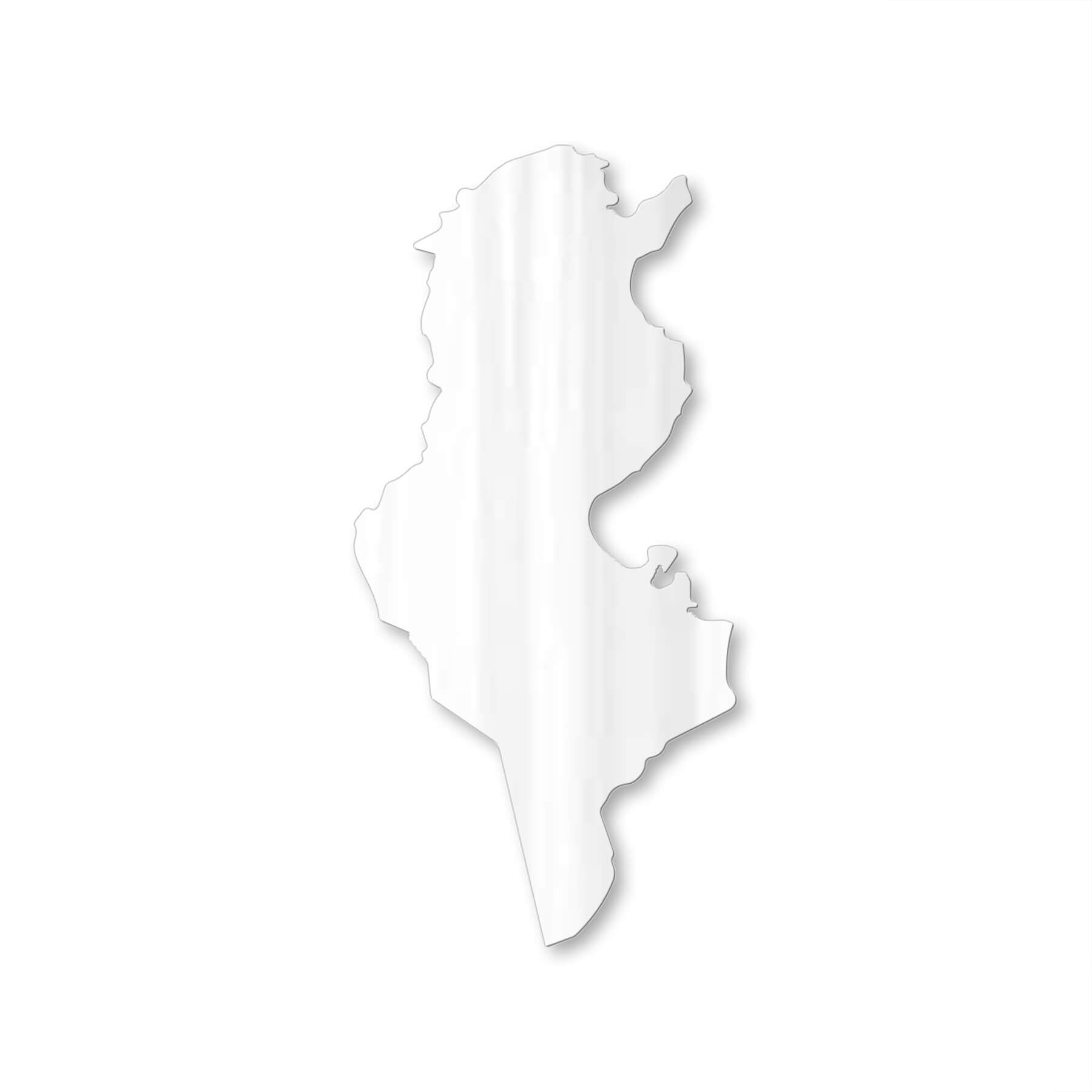 Tunisia Map Mirror Acrylic Glass | d'origine