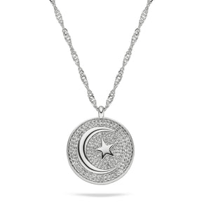 Tunesien Wappen Kette Damen Silber wasserfest | d'origine