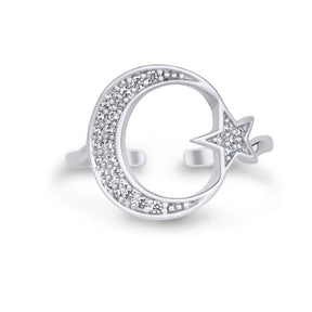 Türkei Wappen Ring Damen Silber Edelstahl – Ayyıldız