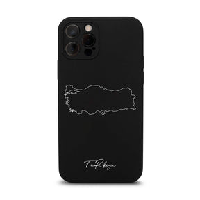 Türkei Handyhülle für iPhone 11 und 12 – Rückseite mit Landkarte und Schriftzug