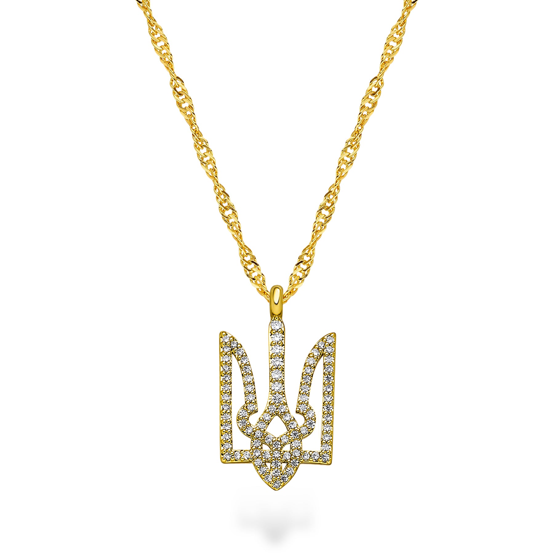 Ukraine Emblem Necklace Women Gold-Plated | d'origine