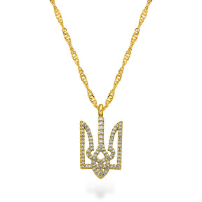 Ukraine Emblem Necklace Women Gold-Plated | d'origine