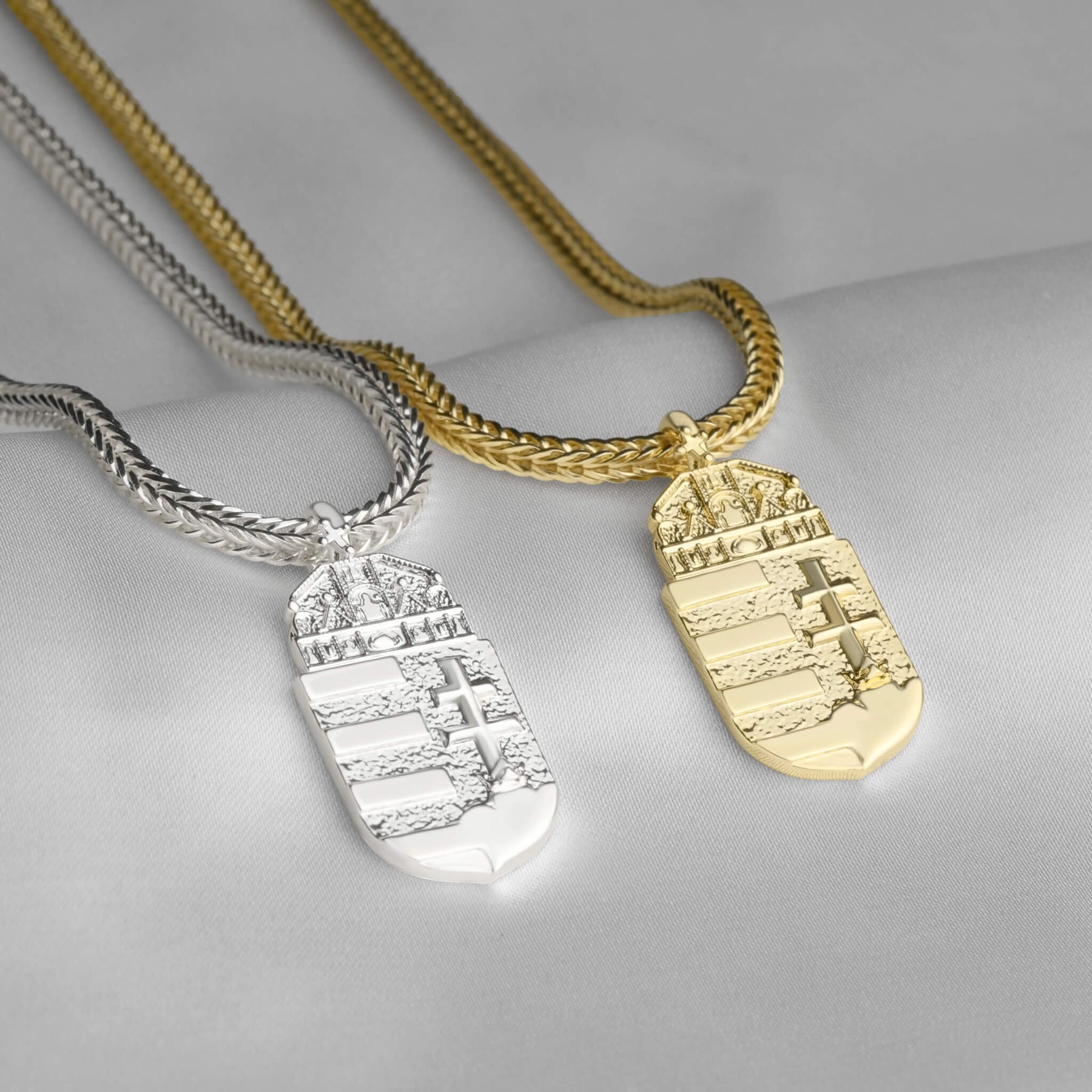 Ungarn Wappen Kette Herren Gold vergoldet | d'origine