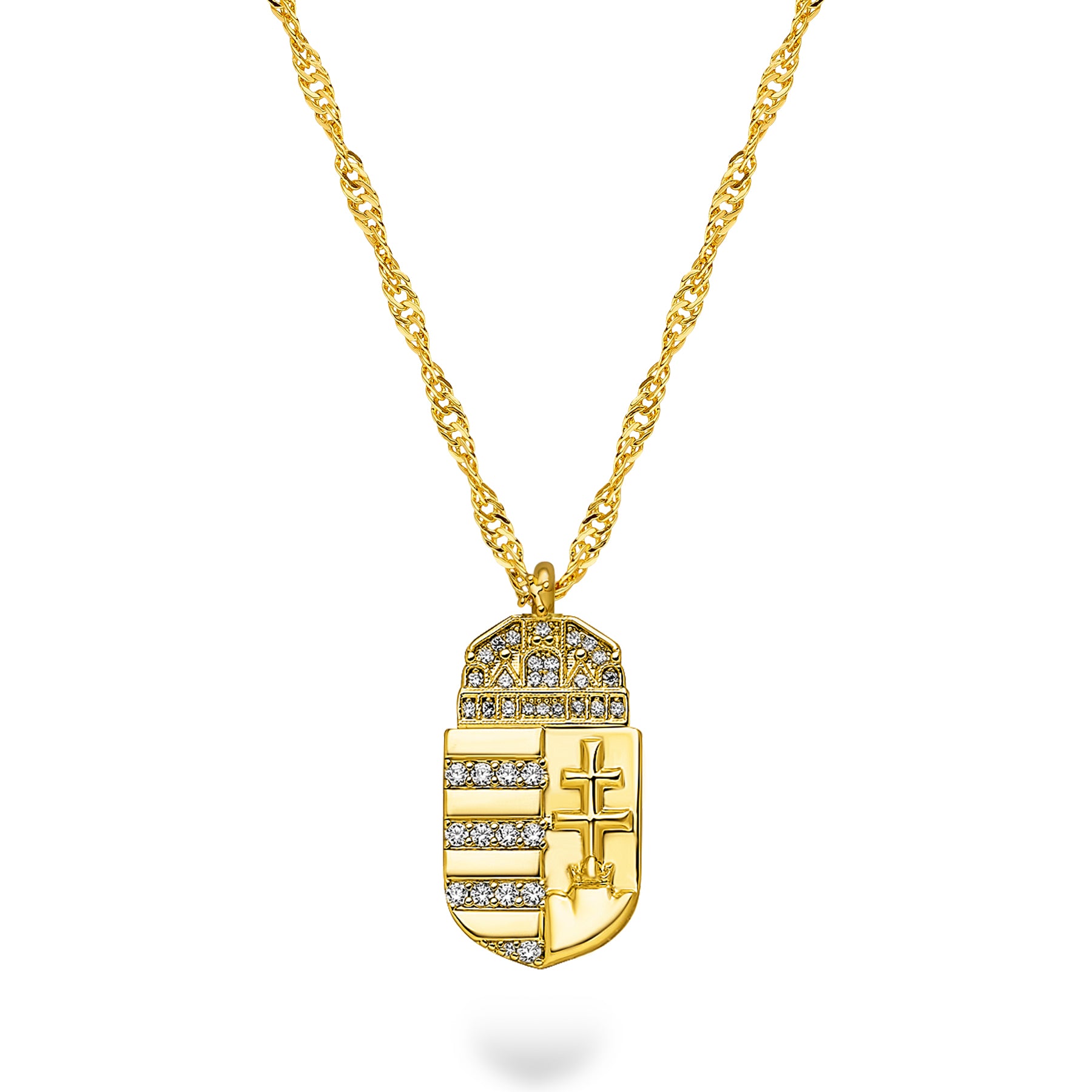 Ungarn Wappen Kette Damen Gold vergoldet | d'origine