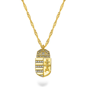 Ungarn Wappen Kette Damen Gold vergoldet | d'origine