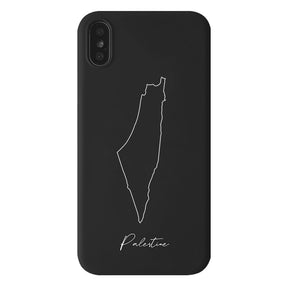 Palestine phone case for iPhone X, XS and XR – back with map and lettering